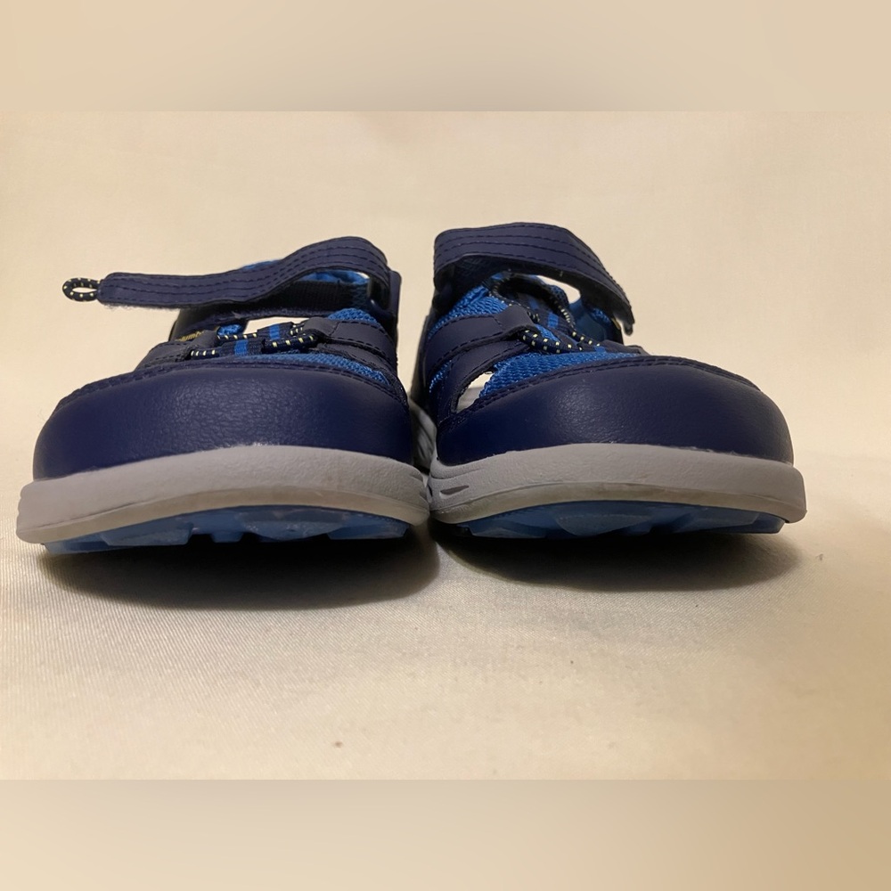 Columbia Techsun Wave Omnishield Boys Blue Hook And Loop Sandals Shoes Size 4 - Picture 8 of 16